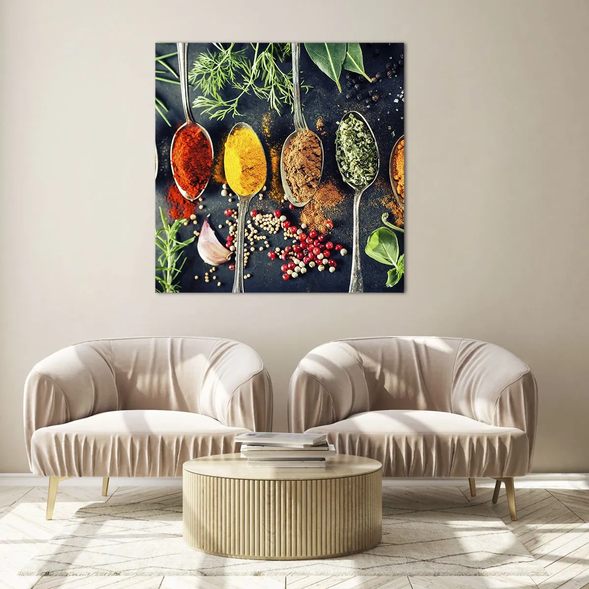 Schilderen op glas - Culinaire magie - 60x60 cm