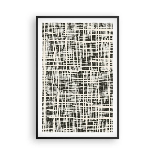 Poster in een zwarte lijst - Geweven compositie - 61x91 cm