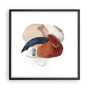 Poster in een zwarte lijst - Ovale compositie - 50x50 cm