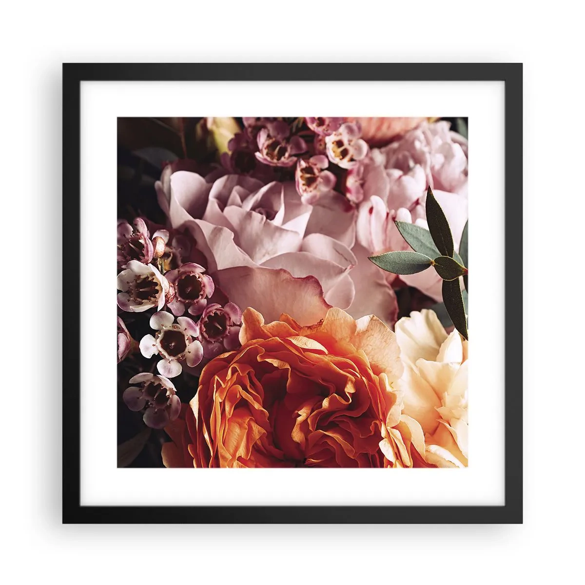 Poster in een zwarte lijst - Gehuld in schoonheid - 40x40 cm