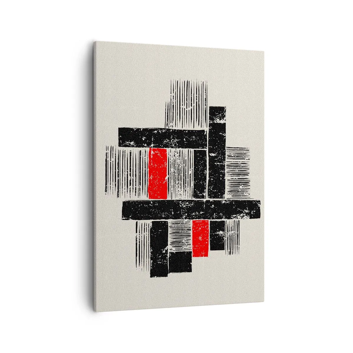 Schilderen op canvas - Rood en zwart - 50x70 cm