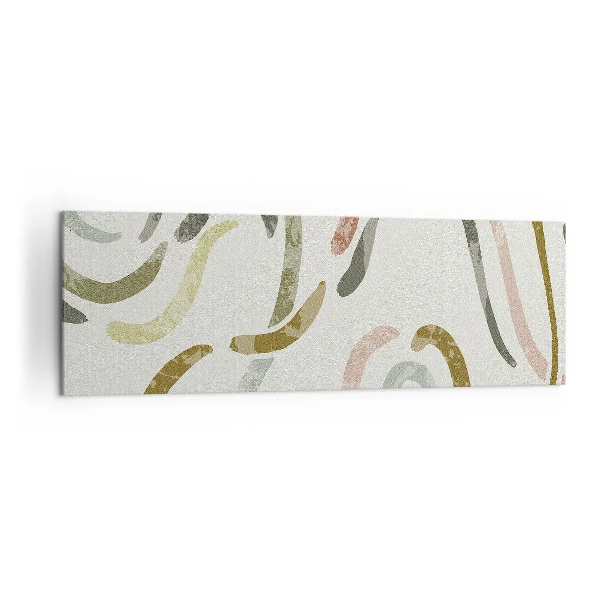 Schilderen op canvas - Een vrolijke dans van abstractie - 160x50 cm