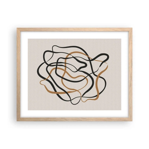 Een poster in een licht eiken lijst - Alles ging mis - 50x40 cm