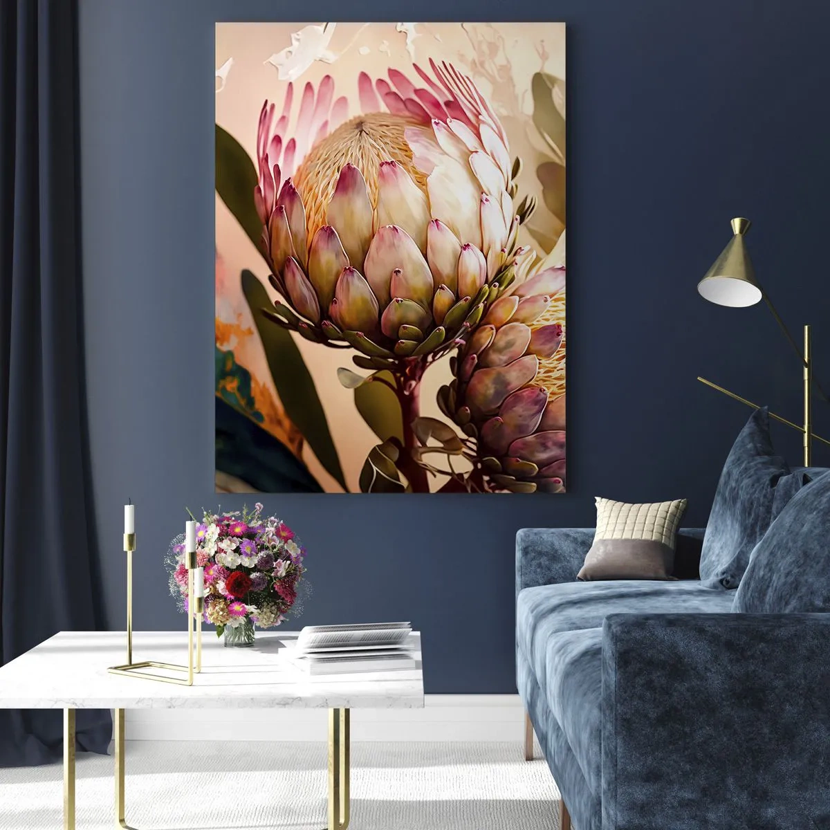 Schilderen op glas - Teeder omarmd - 50x70 cm