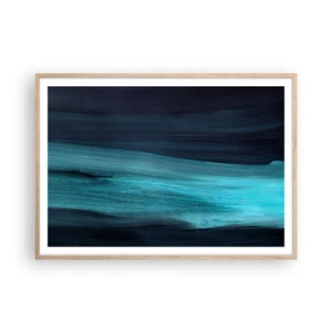 Een poster in een licht eiken lijst - Ga met de stroom mee - 100x70 cm