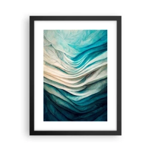 Poster in een zwarte lijst - Blauwe onverzadigbaarheid - 30x40 cm