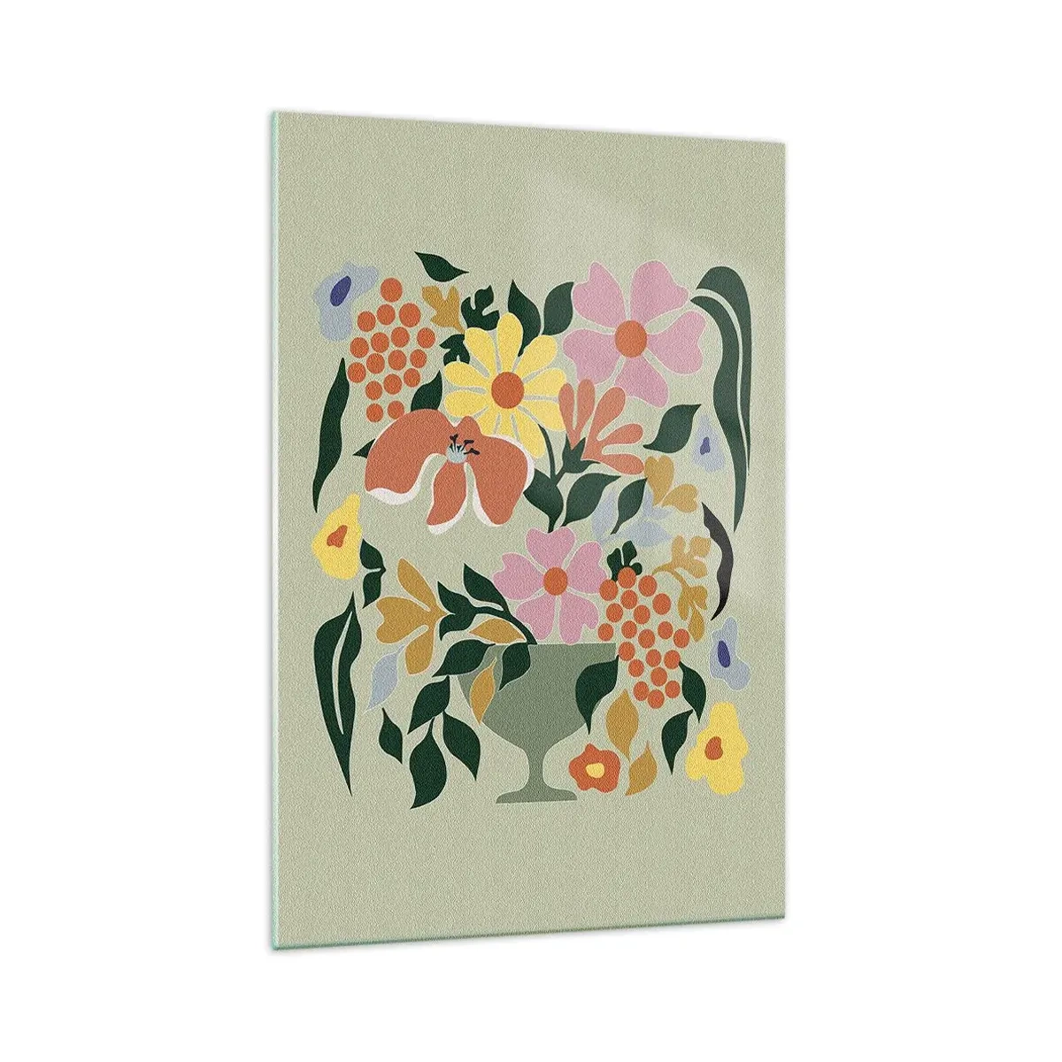 Schilderen op glas - Een boeket vol leven - 70x100 cm