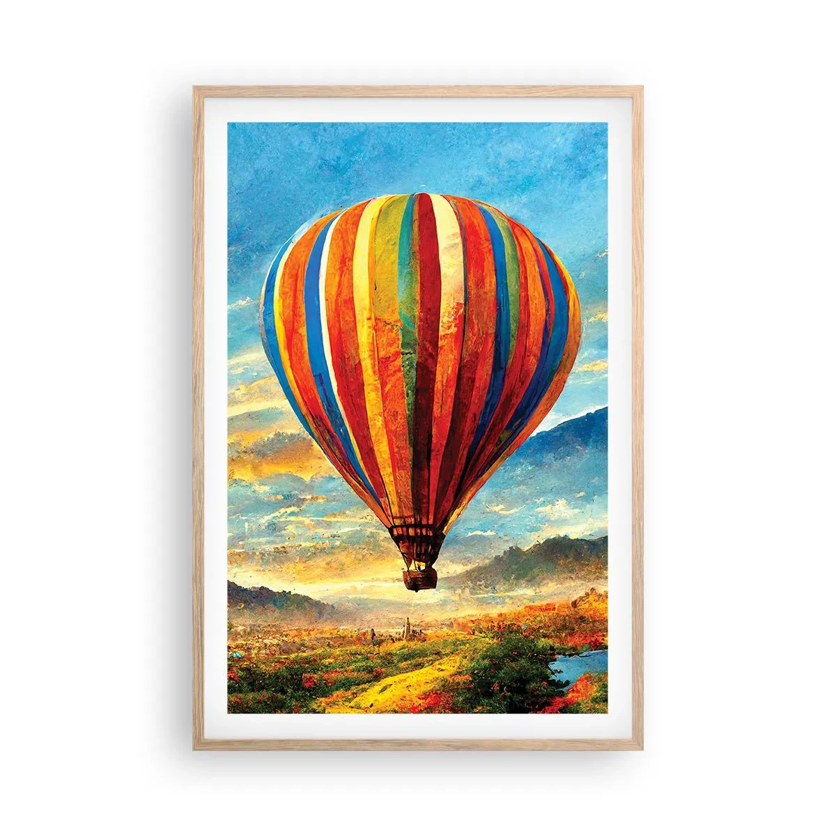 Een poster in een licht eiken lijst - In stilte zie je meer - 61x91 cm