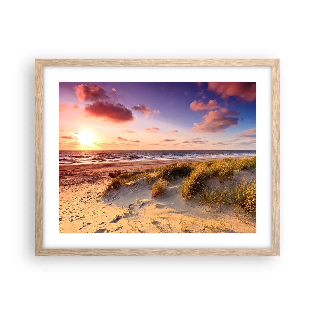Een poster in een licht eiken lijst - De lucht ruikt al in de zomer - 50x40 cm