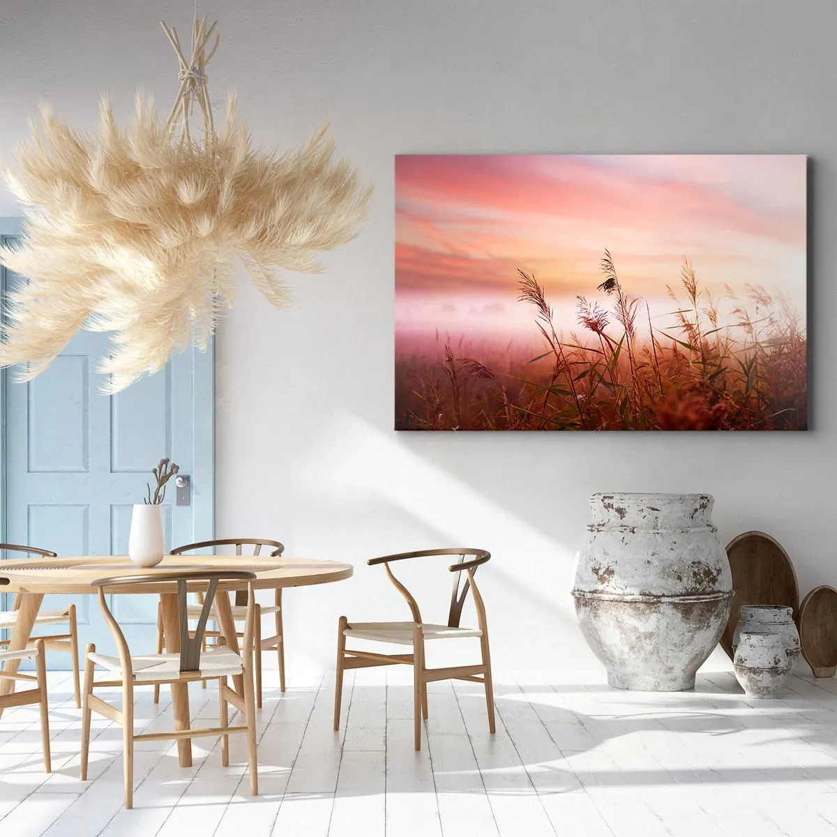 Schilderen op canvas - Vliegers, paardebloemen, wind - 120x80 cm