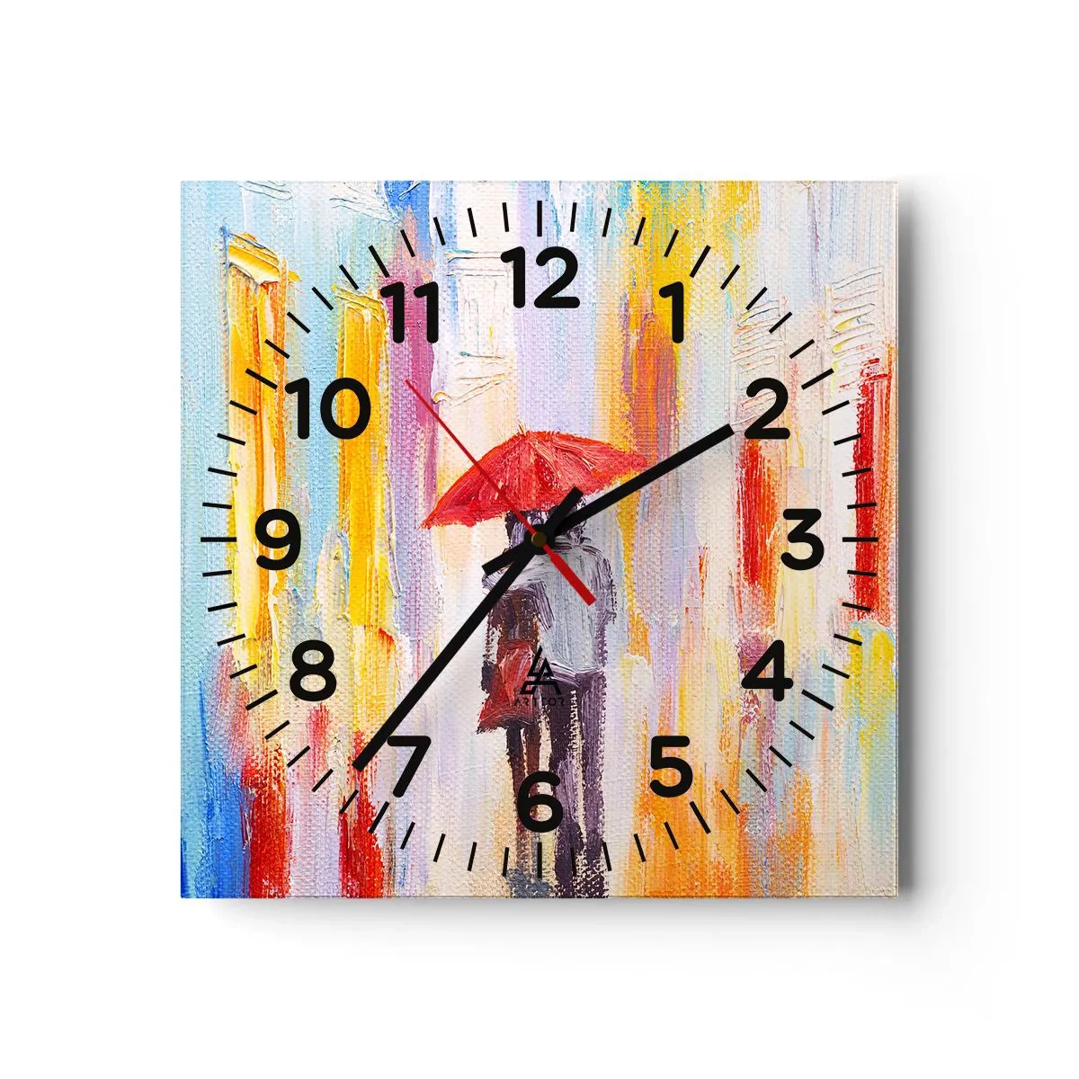Wandklok - Klok - Laat het maar regenen - 40x40 cm