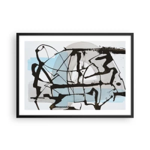 Poster in een zwarte lijst - Toch blauw - 70x50 cm