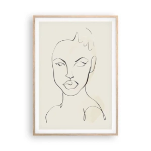 Een poster in een licht eiken lijst - Een overzicht van sensualiteit - 70x100 cm