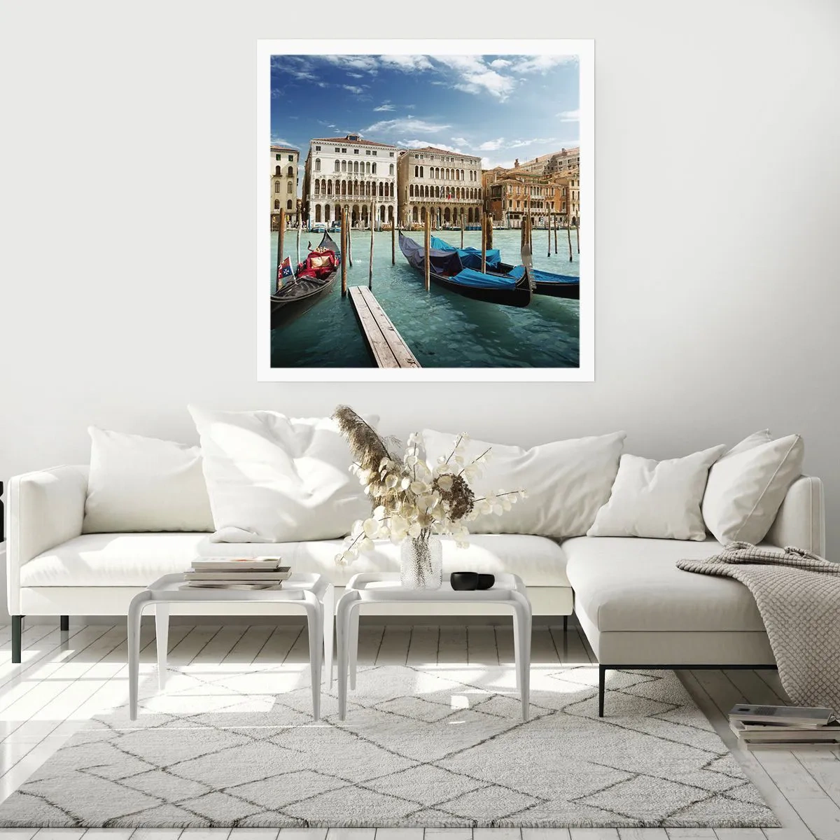 Poster - Paleizen in het blauw - 50x50 cm