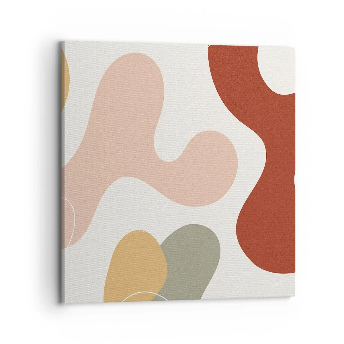 Schilderen op canvas - Kronkels of krullen? - 70x70 cm