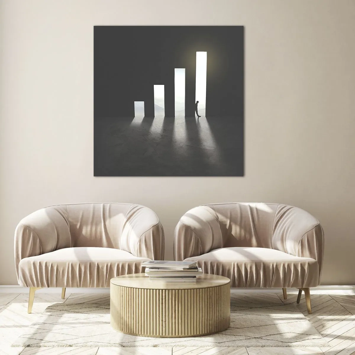 Schilderen op glas - Succes - impressie - 60x60 cm