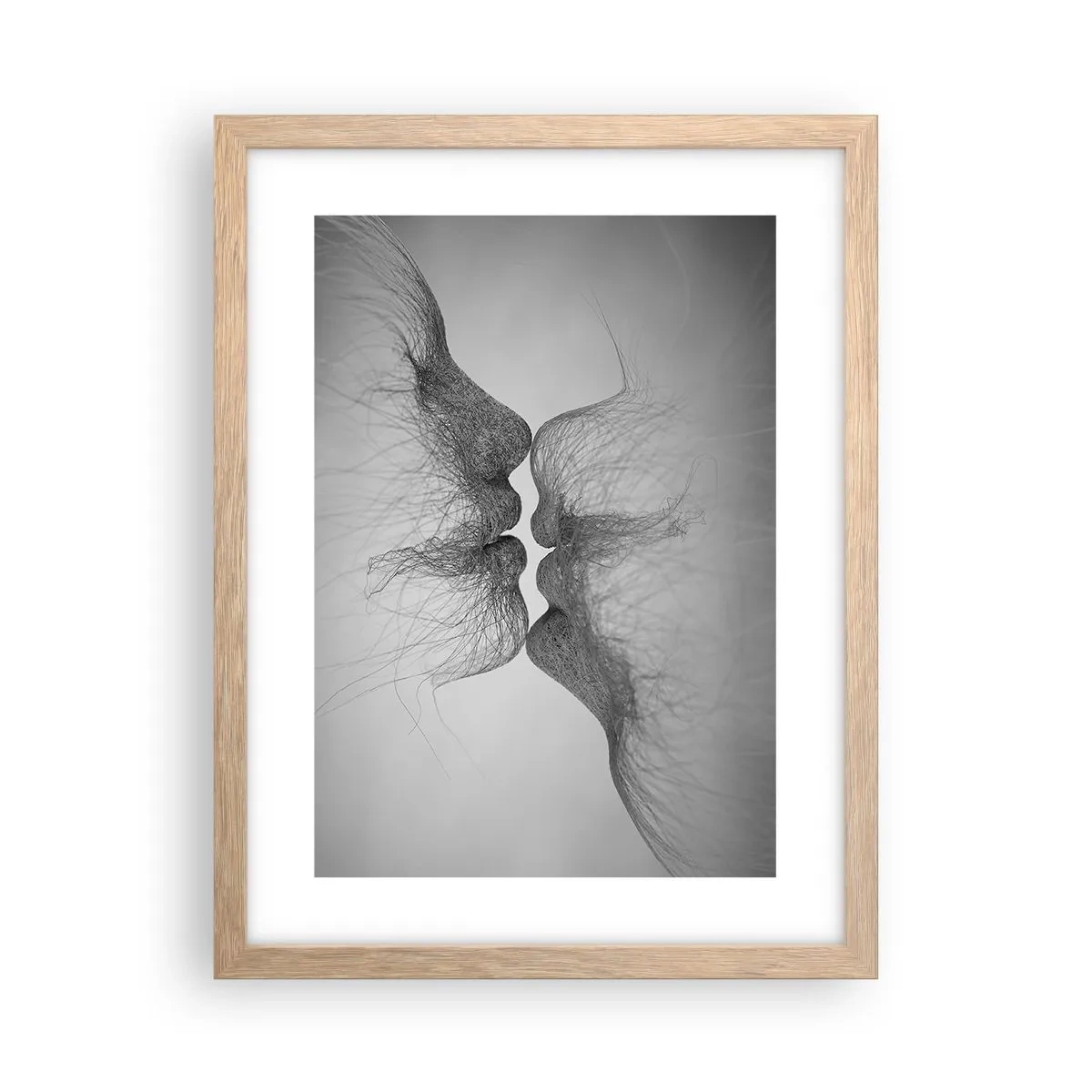 Een poster in een licht eiken lijst - Kus van de wind - 30x40 cm