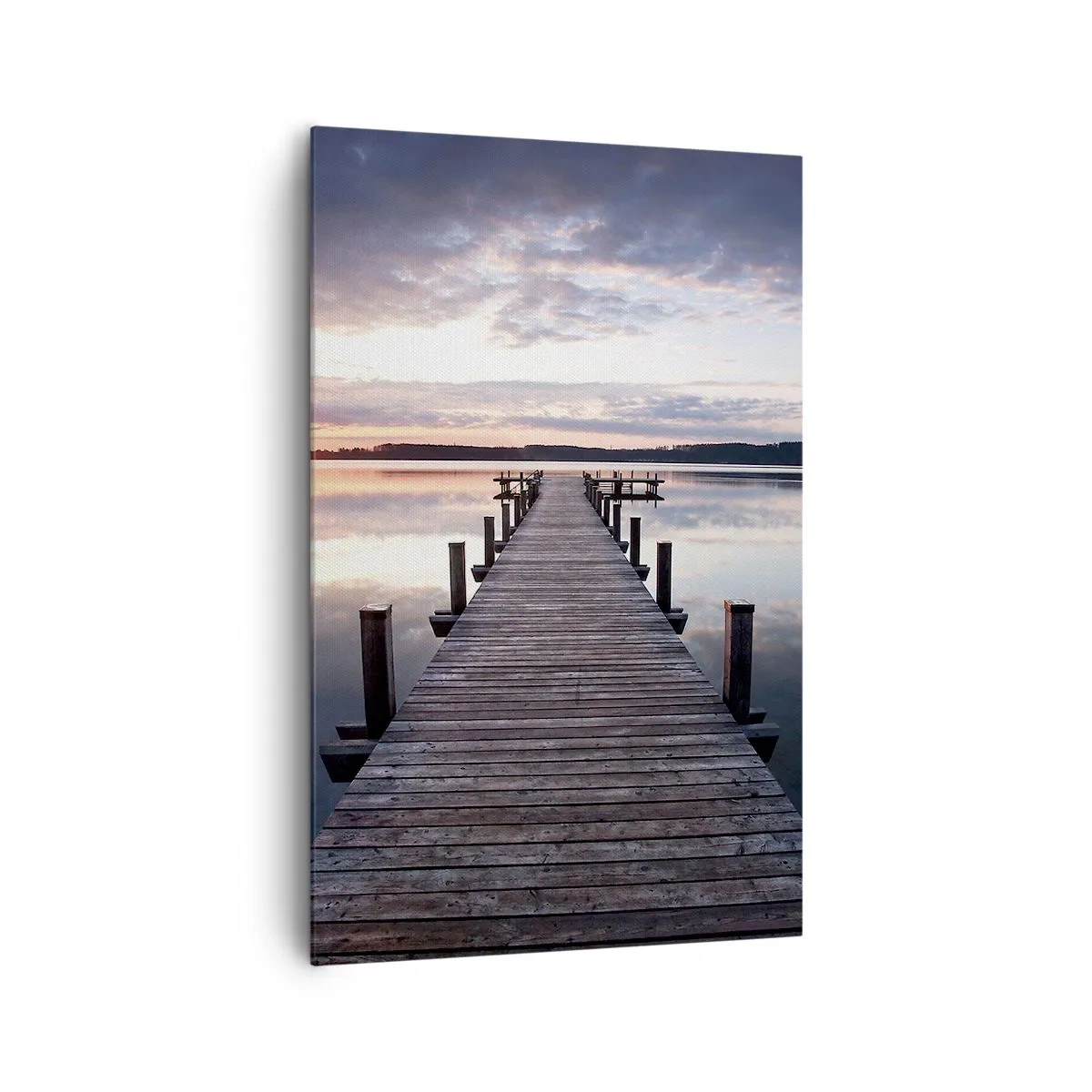 Schilderen op canvas - Een rustige grens tussen dag en nacht - 80x120 cm