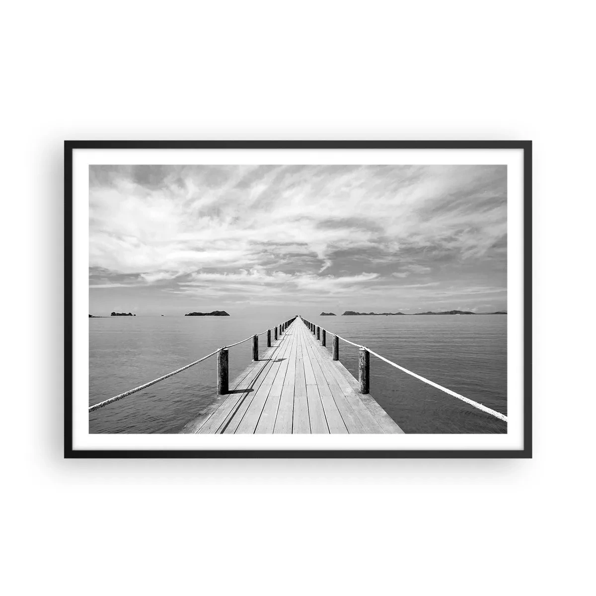 Poster in een zwarte lijst - Of misschien een reis... - 91x61 cm
