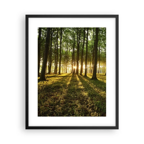 Poster in een zwarte lijst - Foto van de hele lente - 40x50 cm