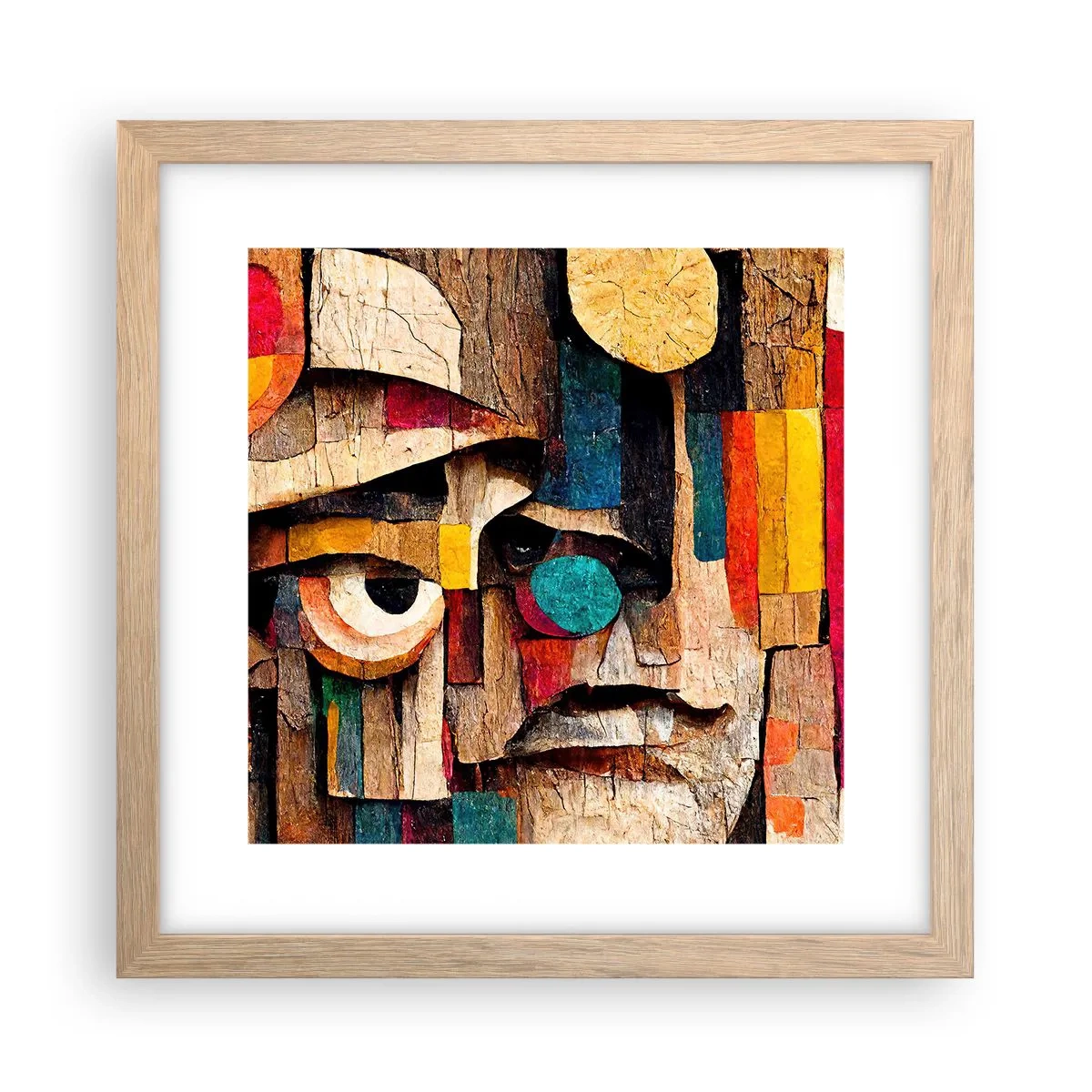 Een poster in een licht eiken lijst - Ik zie je… - 30x30 cm