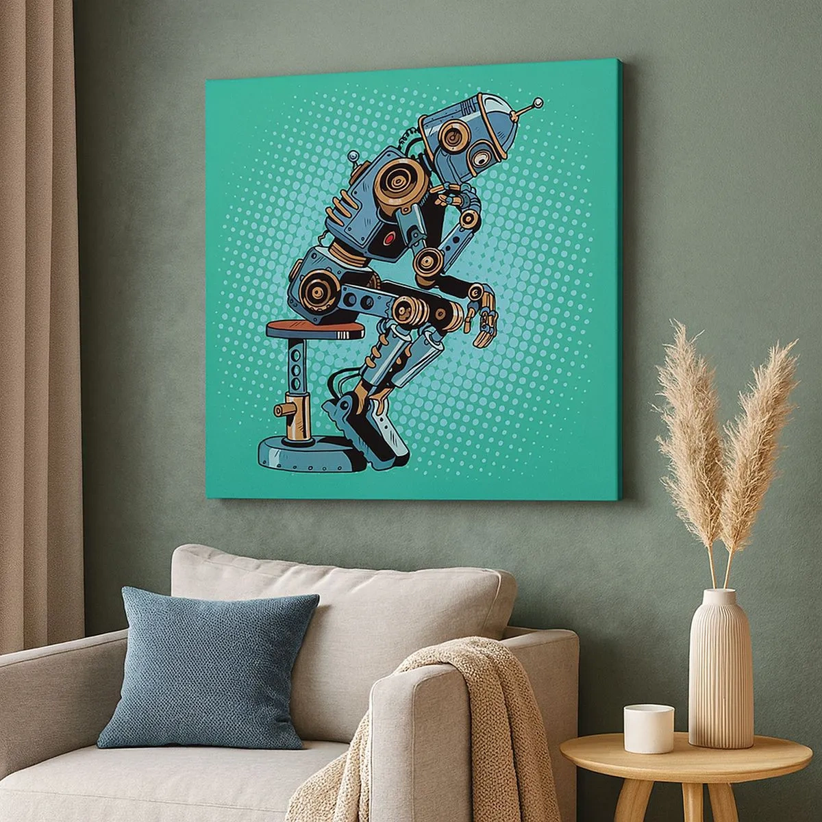 Schilderen op canvas - Boven de essentie van het zijn - 30x30 cm