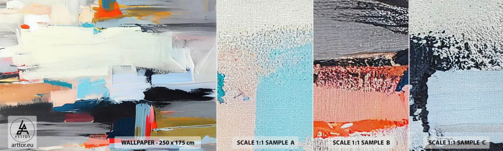 Fotobehang Monster Premium Canvas - Is er een methode? - Modern, Verven, Minimalistisch - 100x30 cm