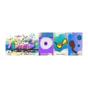 Fotobehang Monster Zelfklevend Deluxe Sticker - Geen woorden! - Abstractie, Vis, Grafisch - 100x30 cm