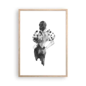 Een poster in een licht eiken lijst - Ze kwam langs - 50x70 cm