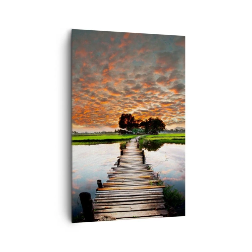 Schilderen op canvas - Strek je armen - ademen - 80x120 cm