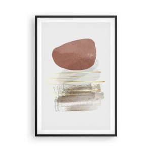 Poster in een zwarte lijst - Abstracte zuilengalerij - 61x91 cm