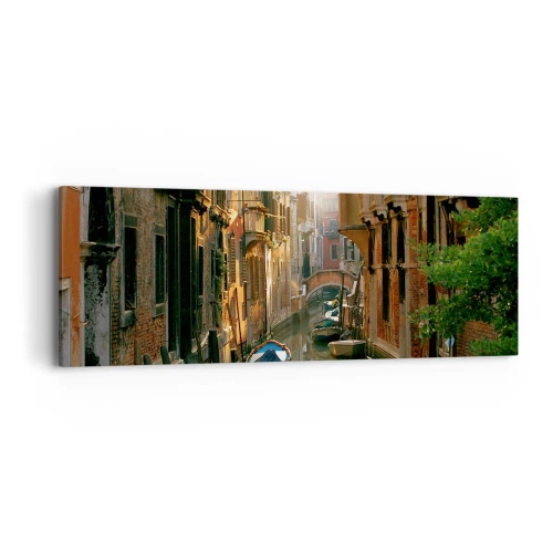 Schilderen op canvas - In een Venetiaans steegje - 90x30 cm