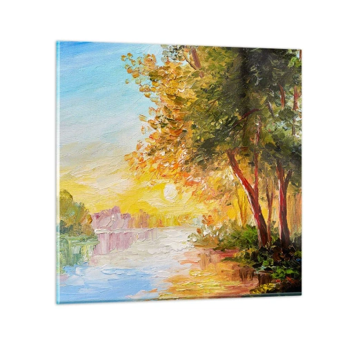 Schilderen op glas - Et in Arcadia ego - 60x60 cm