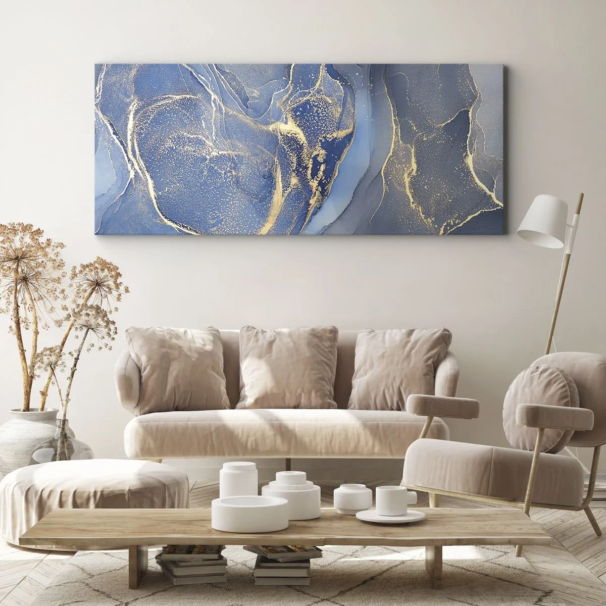 Schilderen op canvas - Goudstof - 160x50 cm