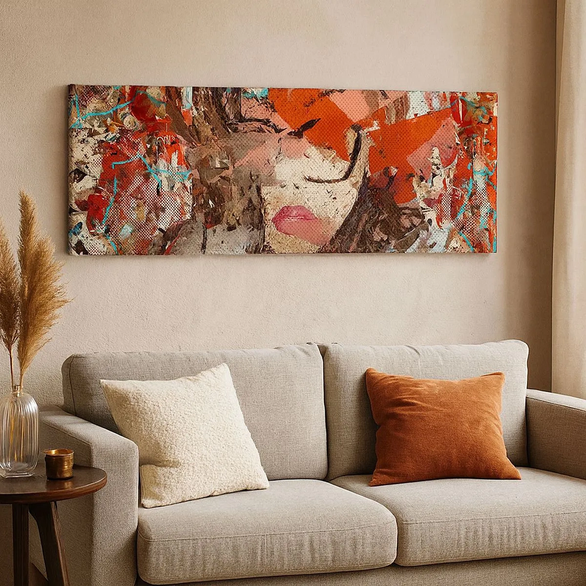 Schilderen op canvas - Niemand weet wat je werkelijk bent - 100x40 cm