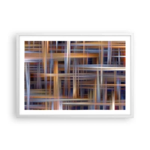 Poster in een witte lijst - Geweven van licht - 70x50 cm