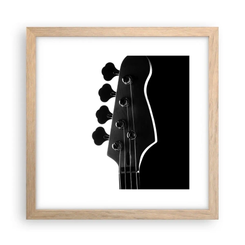 Een poster in een licht eiken lijst - Rock stilte - 30x30 cm