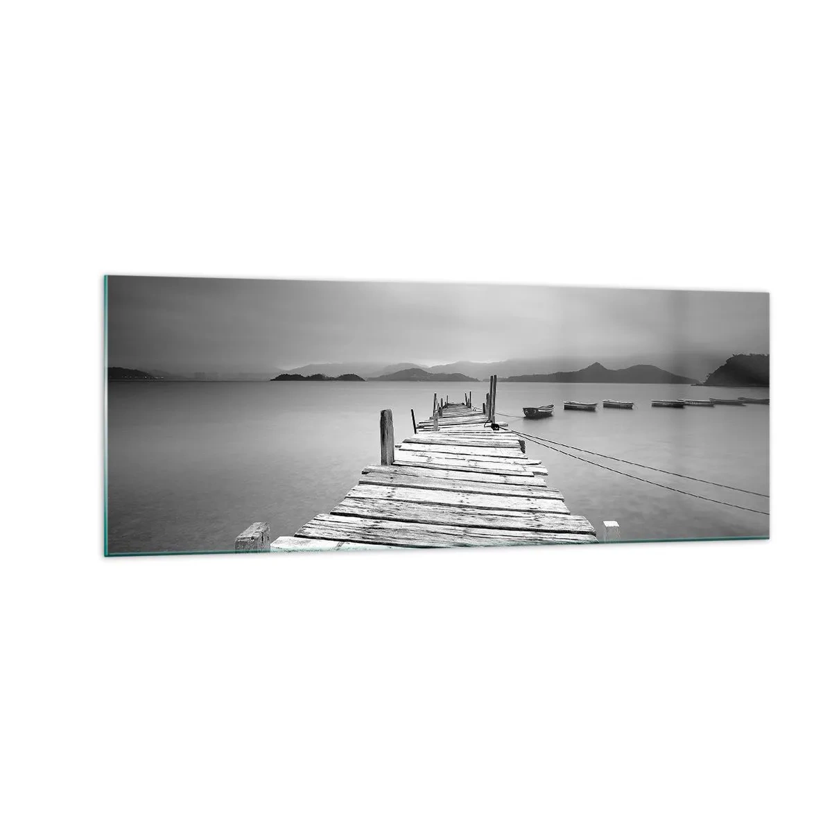 Schilderen op glas - Achter bergen en zeeën - 140x50 cm
