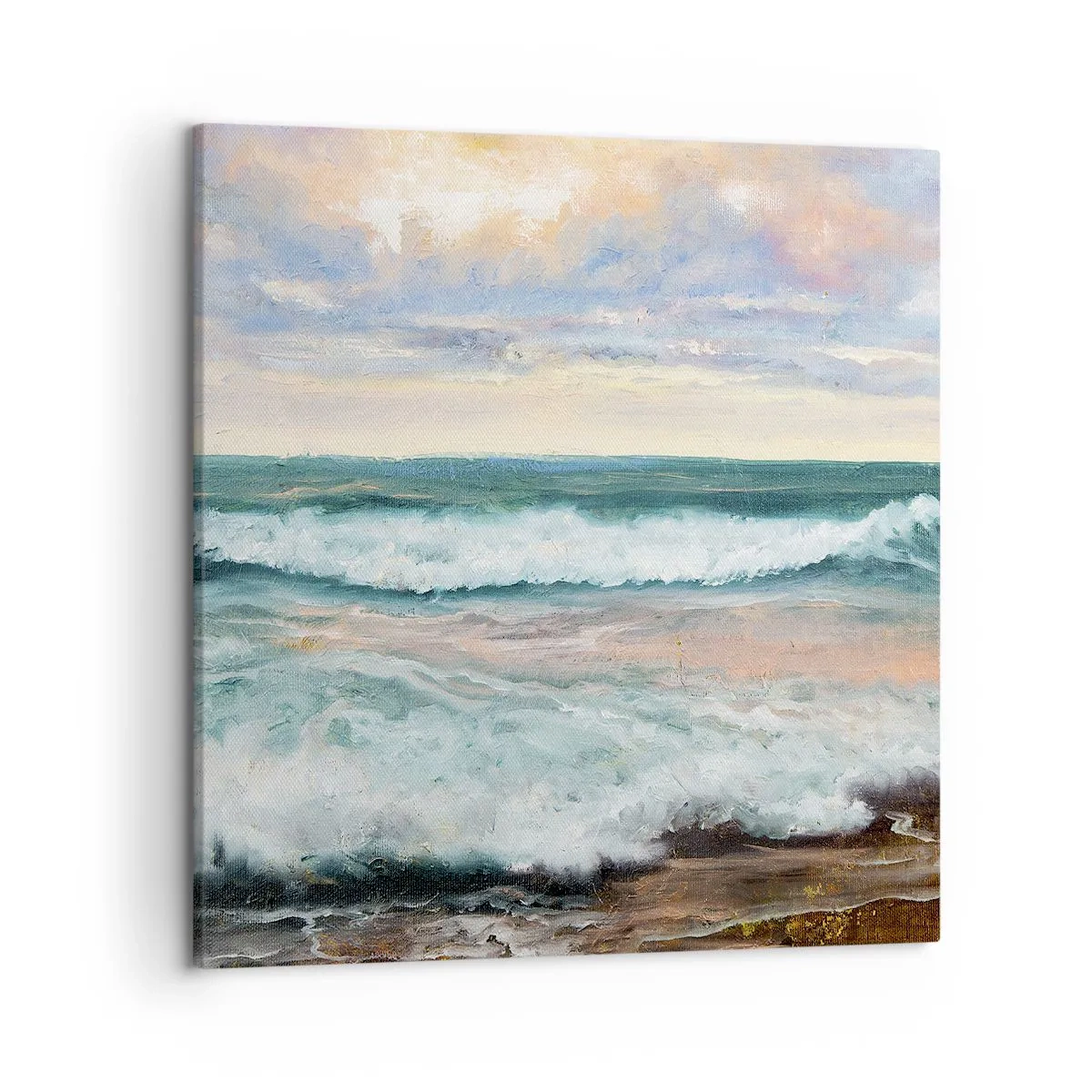 Schilderen op canvas - Hier maak je je ziel glad - 50x50 cm