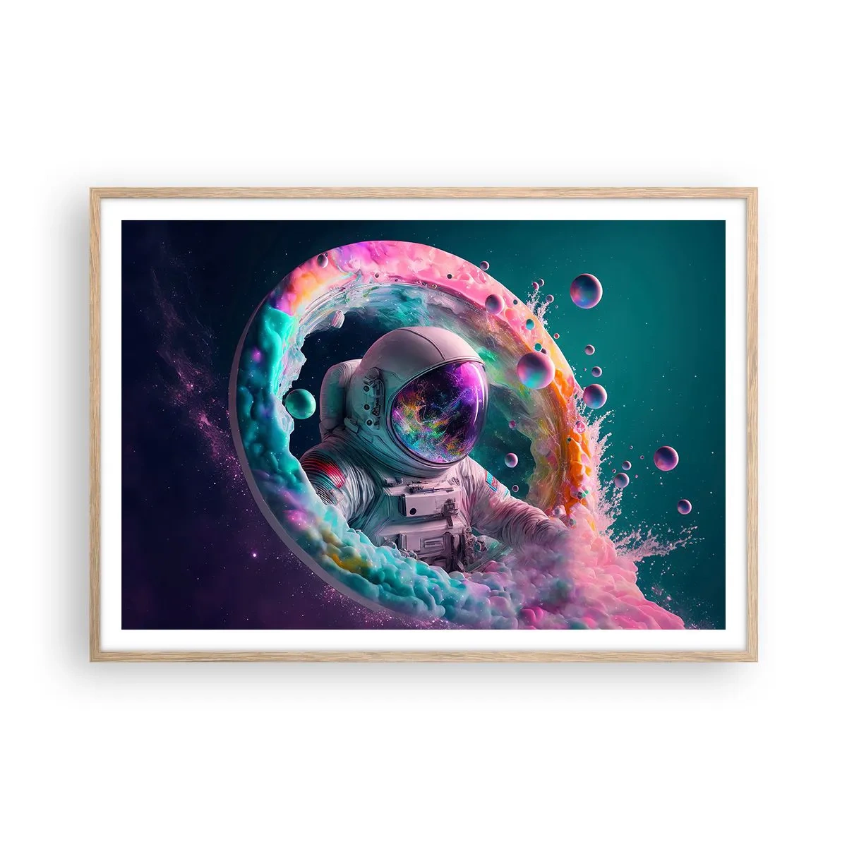 Een poster in een licht eiken lijst - Sterrenpoort - 100x70 cm