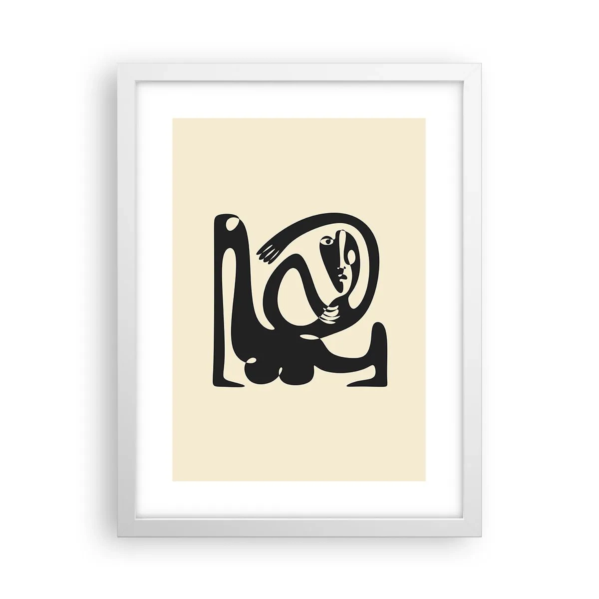 Poster in een witte lijst - Bijna Picasso - 30x40 cm