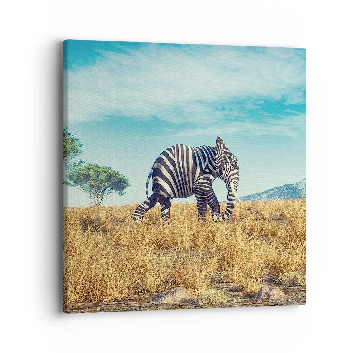 Schilderen op canvas - Grijs is niet meer in de mode - 40x40 cm