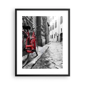 Poster in een zwarte lijst - Echte schoonheid verveelt niet - 40x50 cm