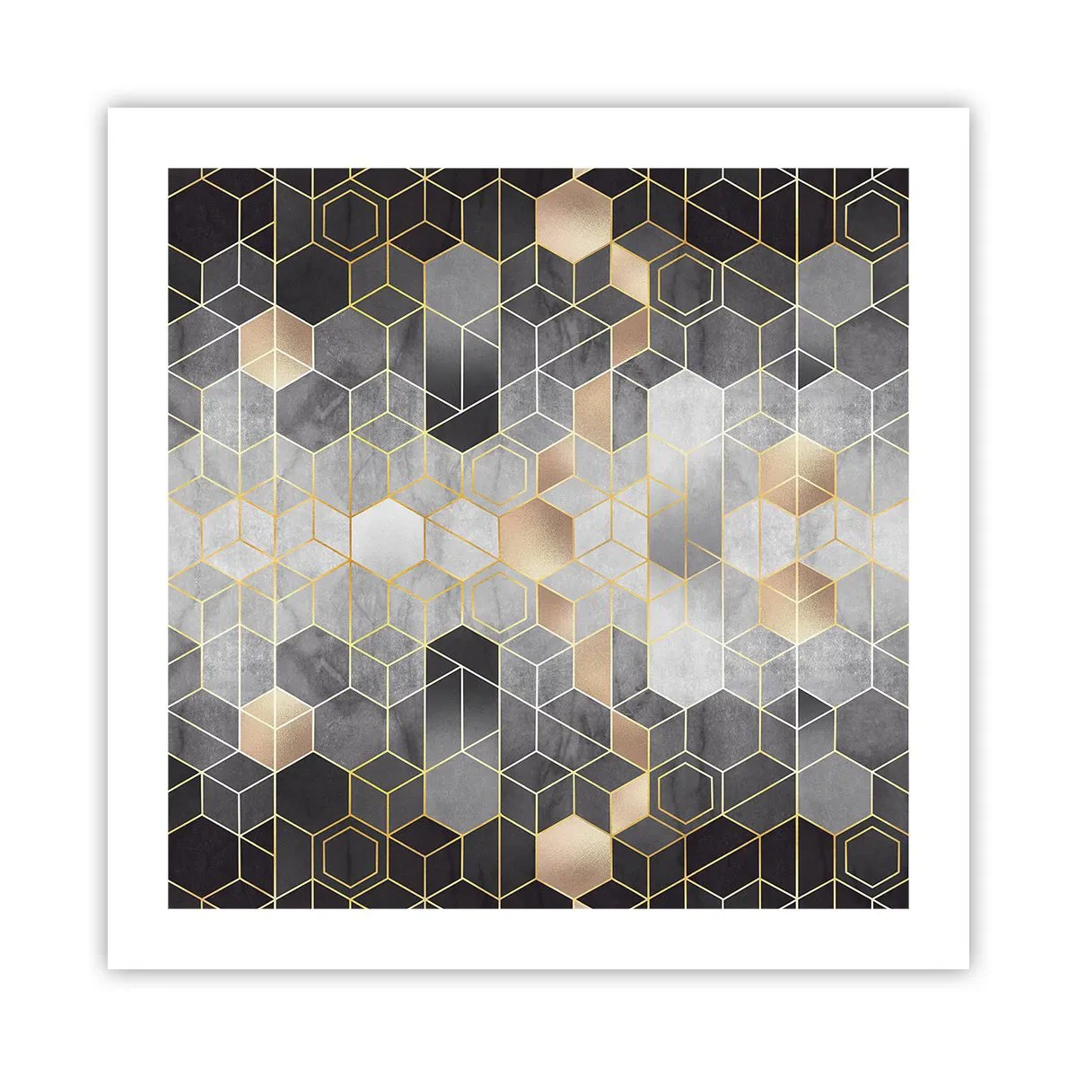 Poster - Diamant samenstelling - 50x50 cm