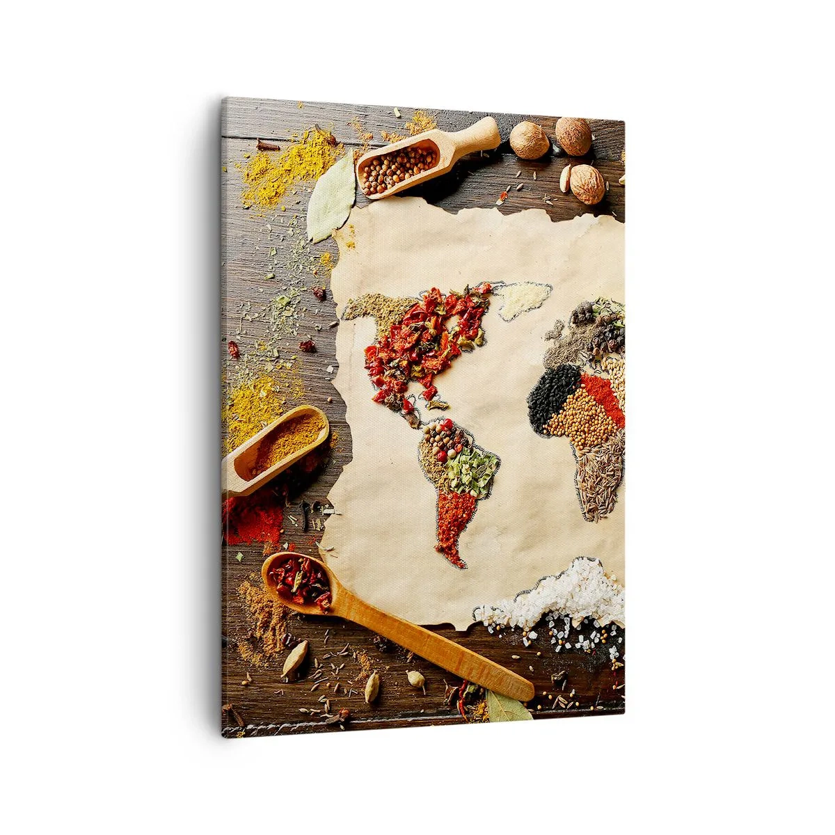 Schilderen op canvas - Alle smaken van de wereld - 50x70 cm
