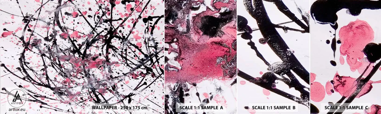 Fotobehang Monster Zelfklevend Deluxe Sticker - De vluchtige aard van het leven - Abstractie, Deel, Modern patroon - 100x30 cm