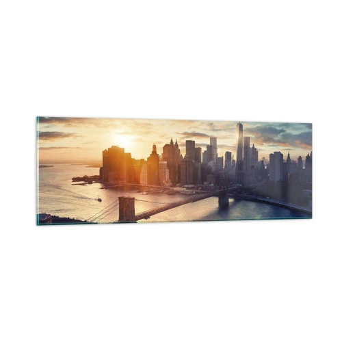 Schilderen op glas - Westers cultuurmonument - 90x30 cm