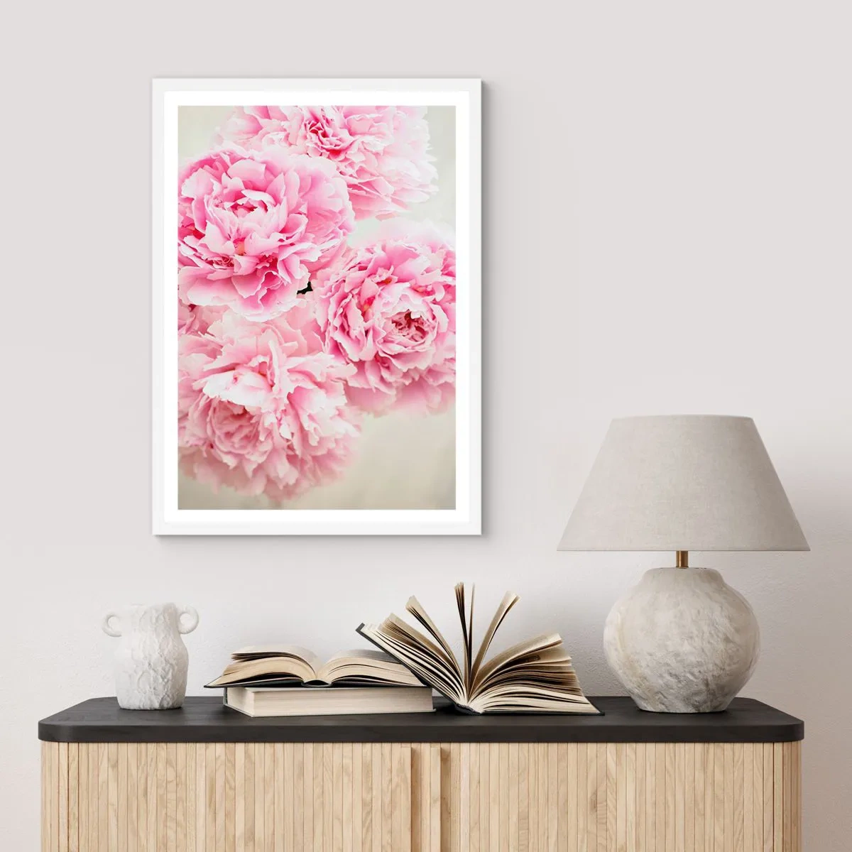 Poster in een witte lijst - In roze glamour - 70x100 cm