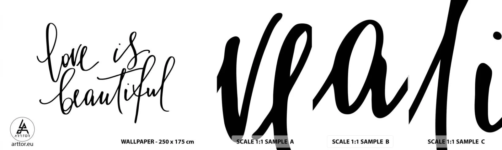 Fotobehang Monster Zelfklevend Deluxe Sticker - Lees en herhaal - Typografie, Bevestiging, Maxim - 100x30 cm