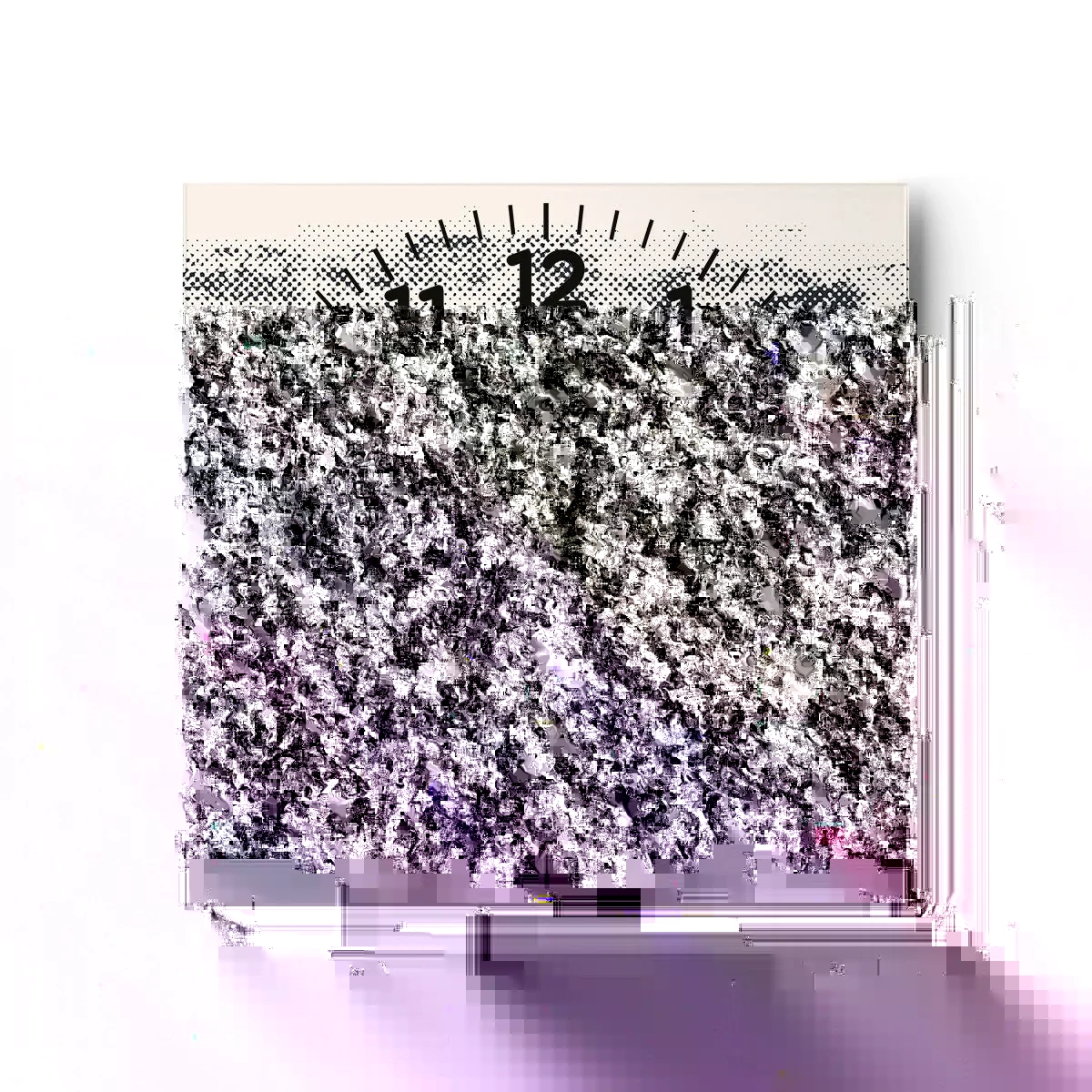 Wandklok - Klok - Mistige compositie - 40x40 cm